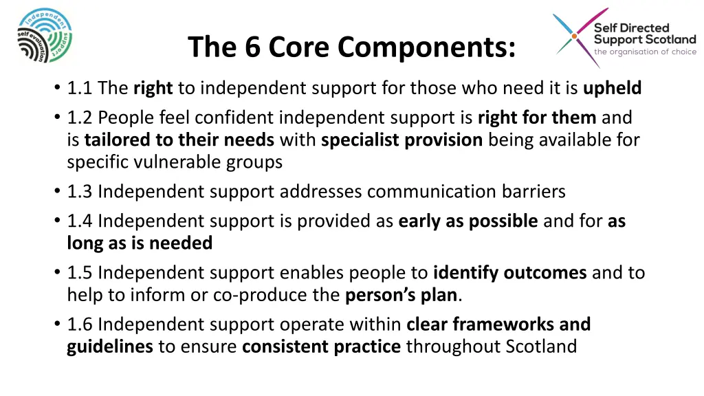 the 6 core components