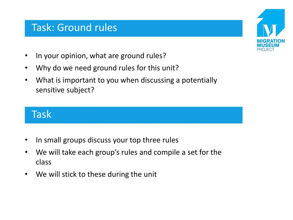 task ground rules