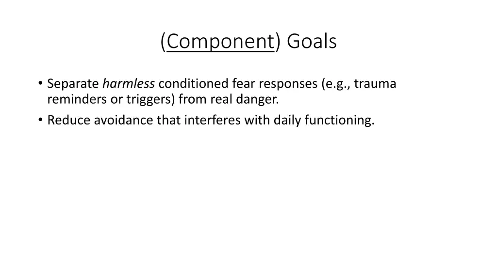 component goals 5