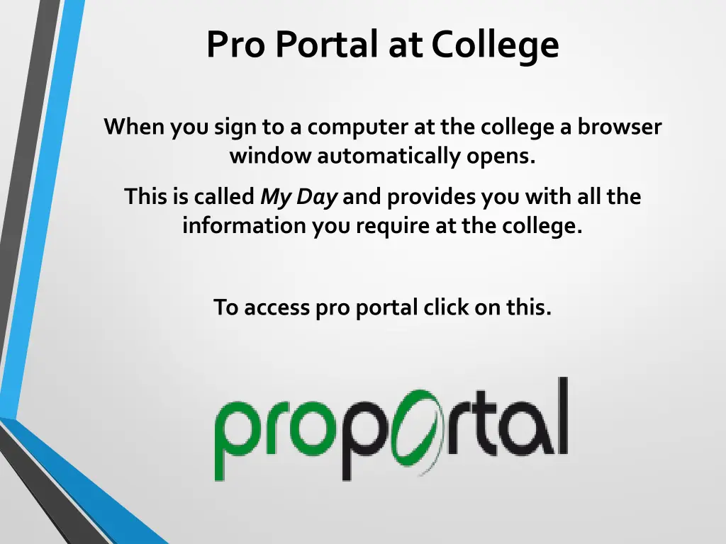 pro portal at college
