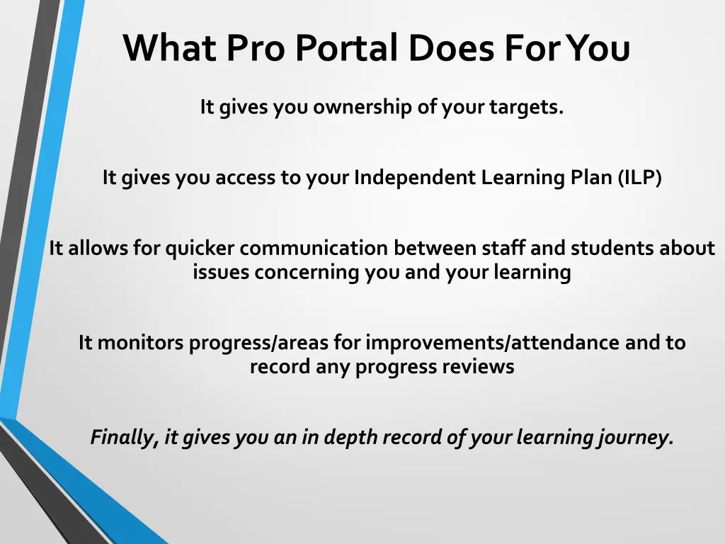 what pro portal does for you