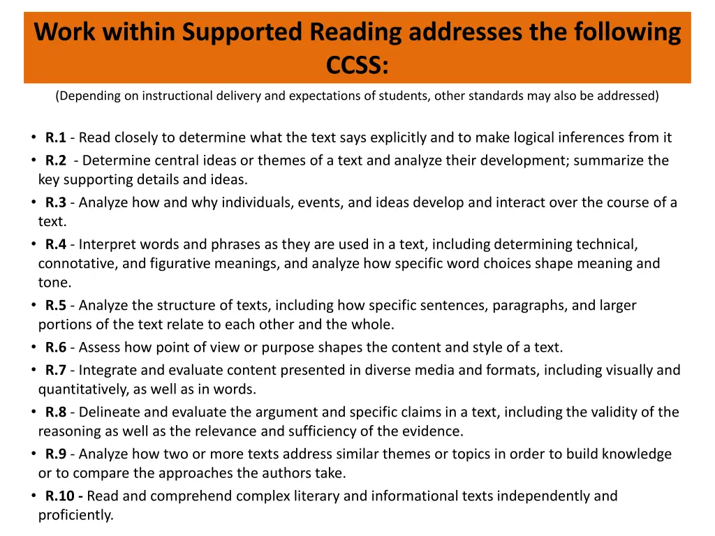 work within supported reading addresses