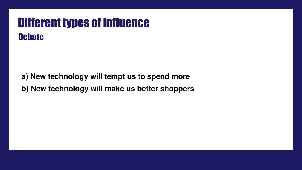 different types of influence 3