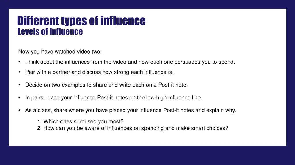 different types of influence