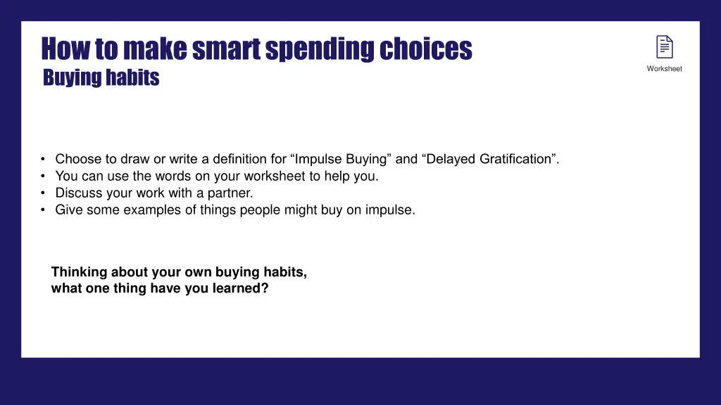 how to make smart spending choices buying habits