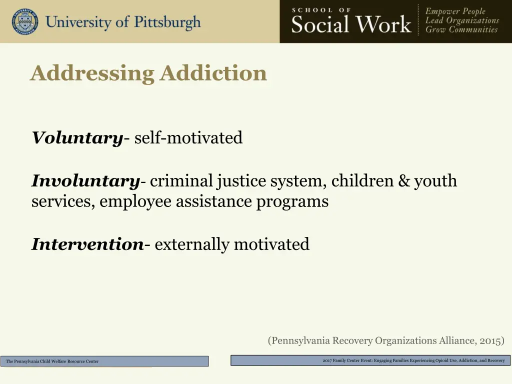 addressing addiction