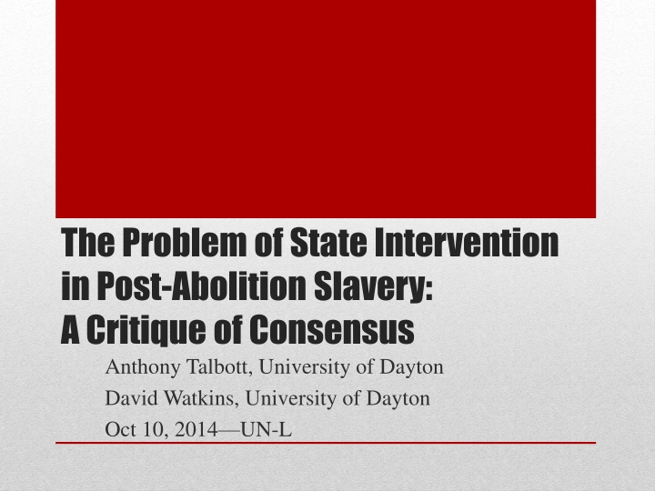 the problem of state intervention in post