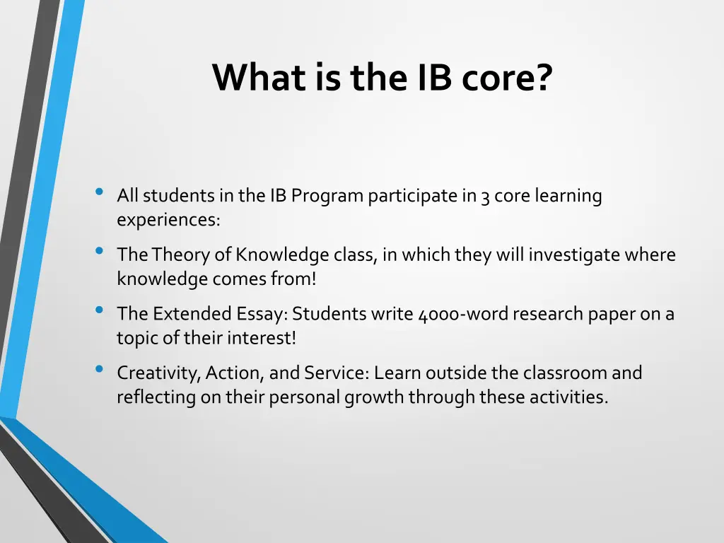 what is the ib core
