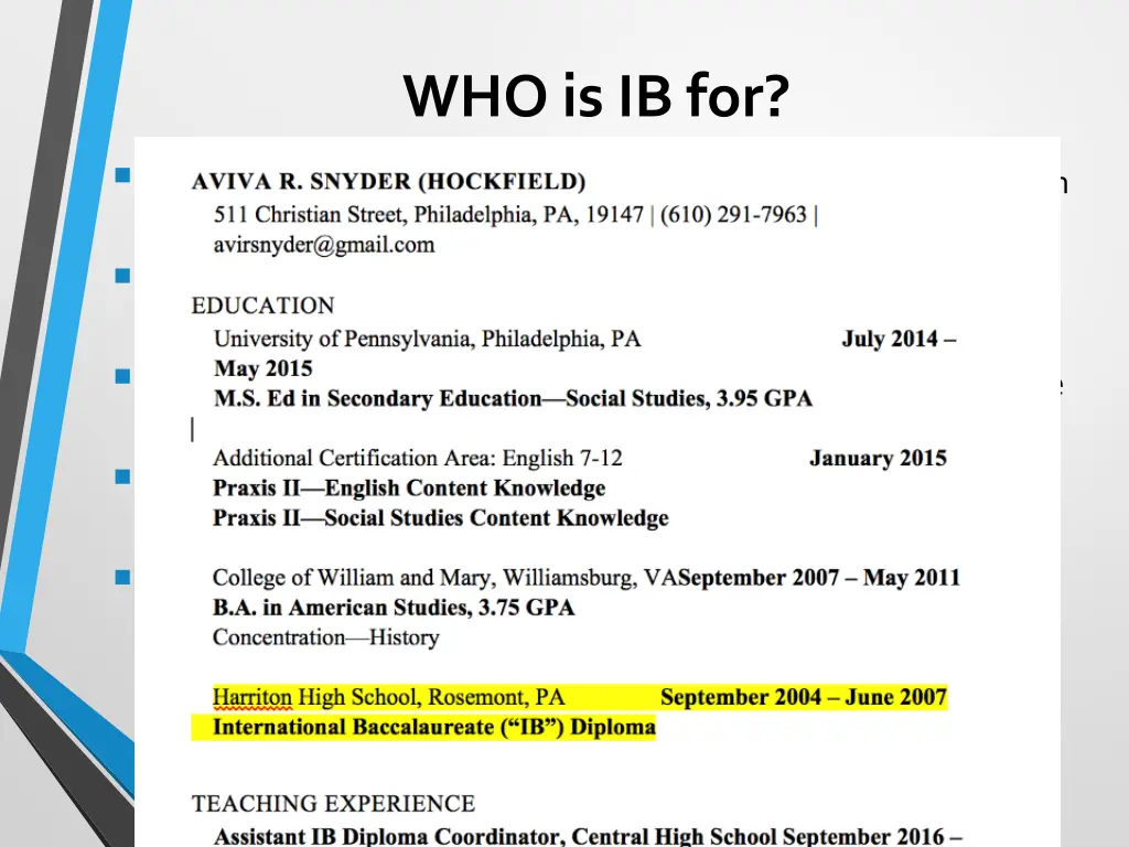 who is ib for