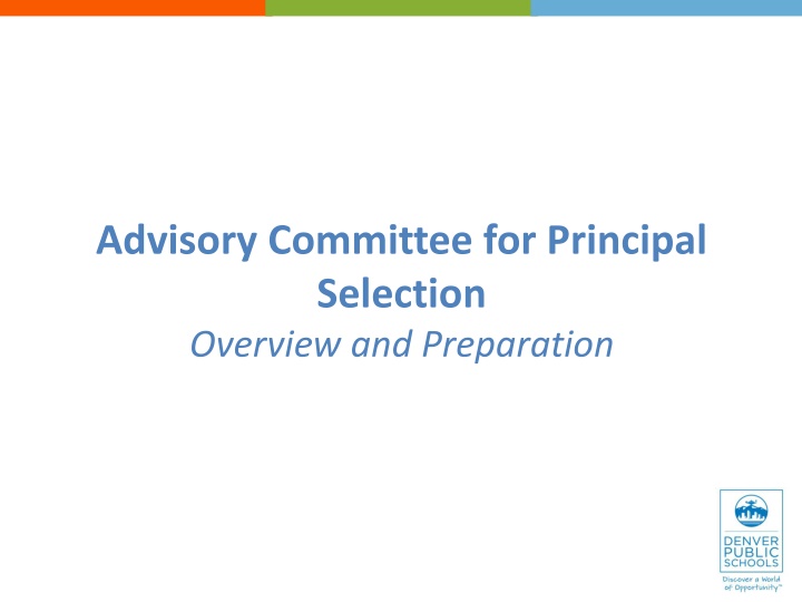 advisory committee for principal selection