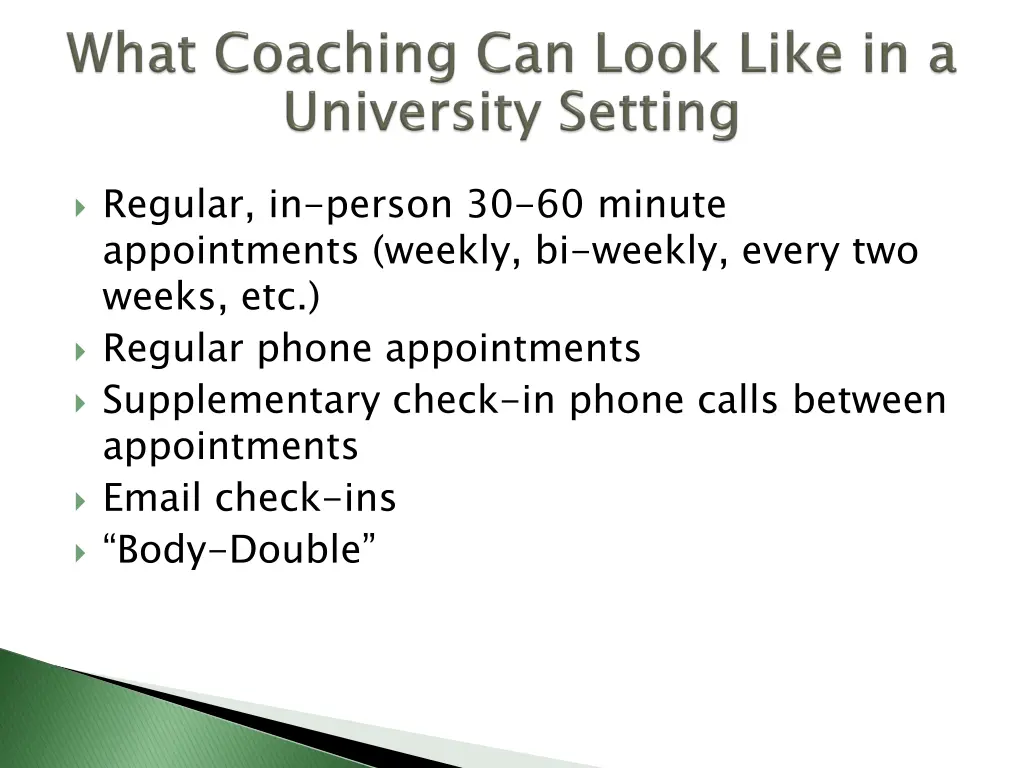 regular in person 30 60 minute appointments