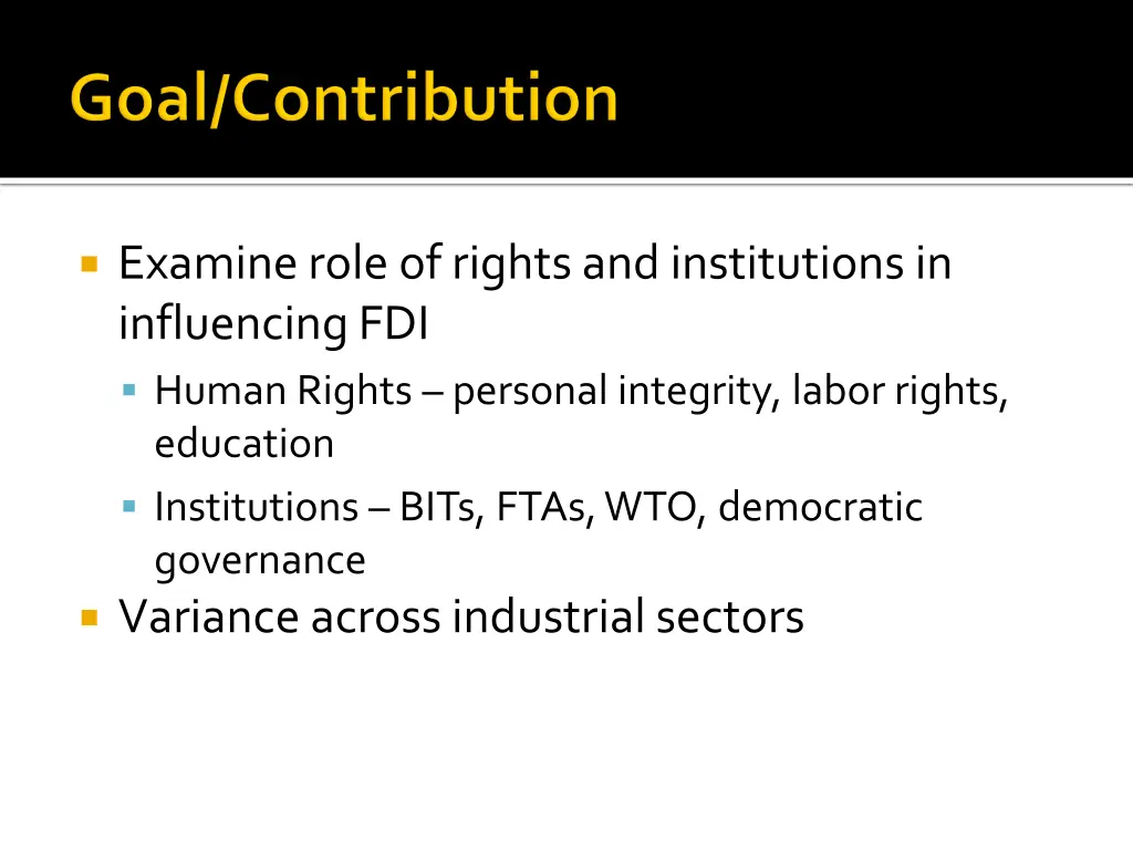 examine role of rights and institutions