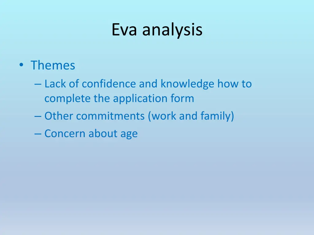 eva analysis 1