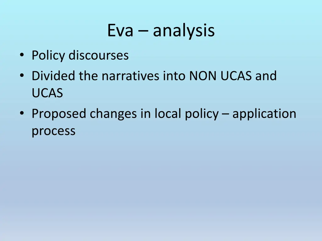 eva analysis