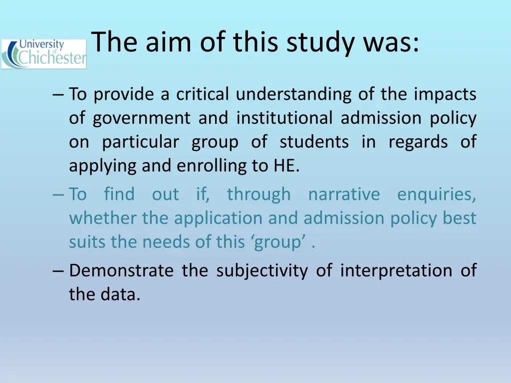 the aim of this study was