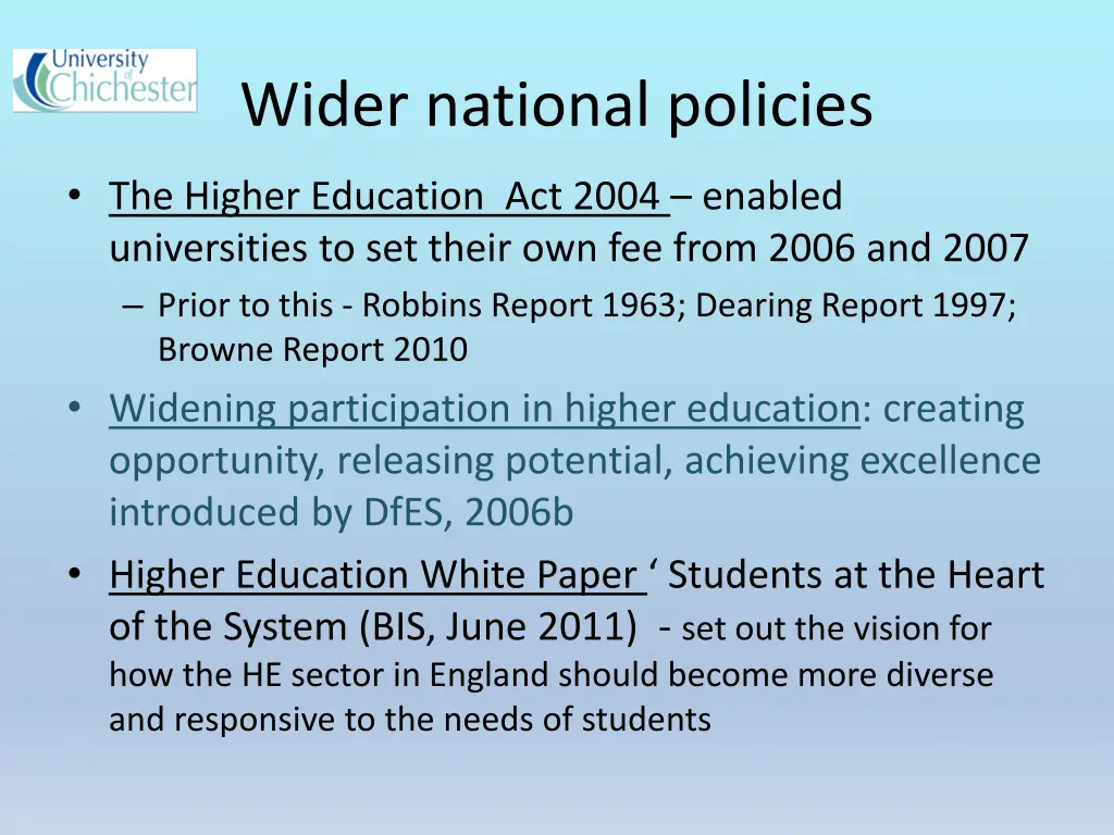 wider national policies