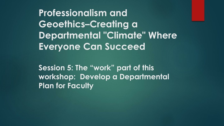 professionalism and geoethics creating
