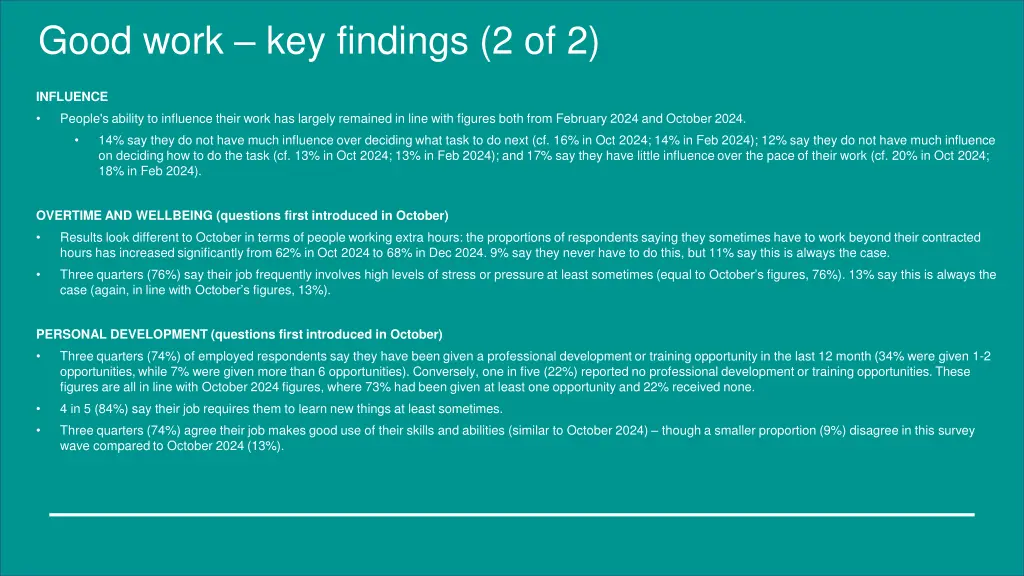 good work key findings 2 of 2
