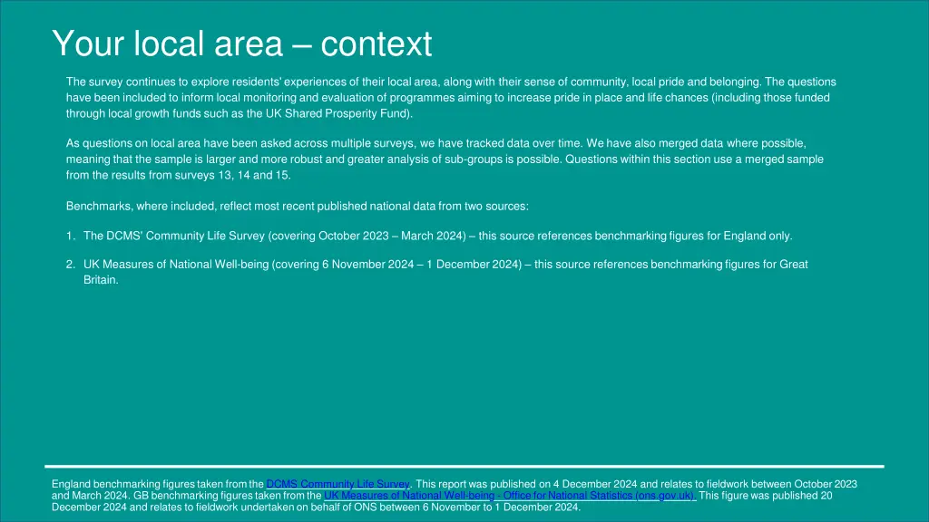 your local area context