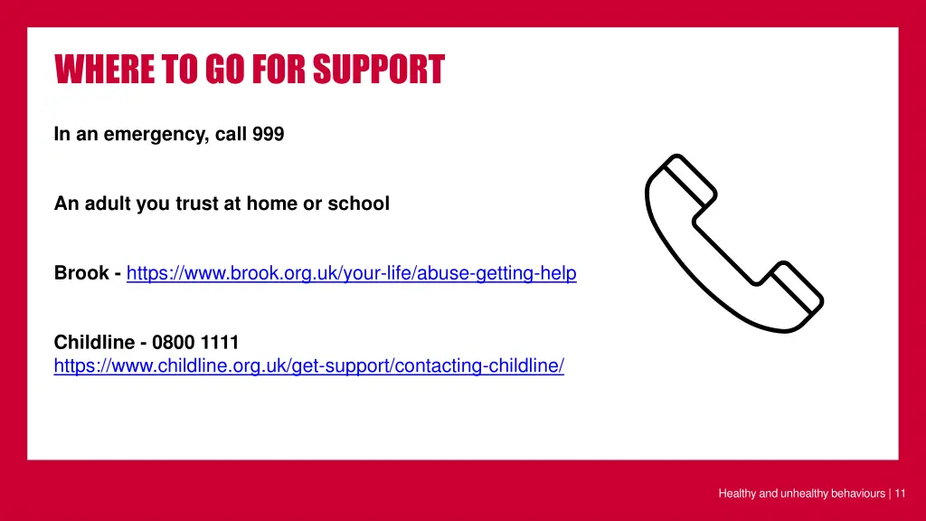where to go for support