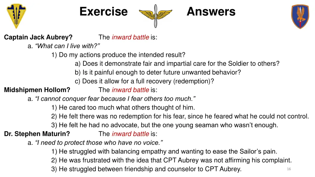 exercise answers