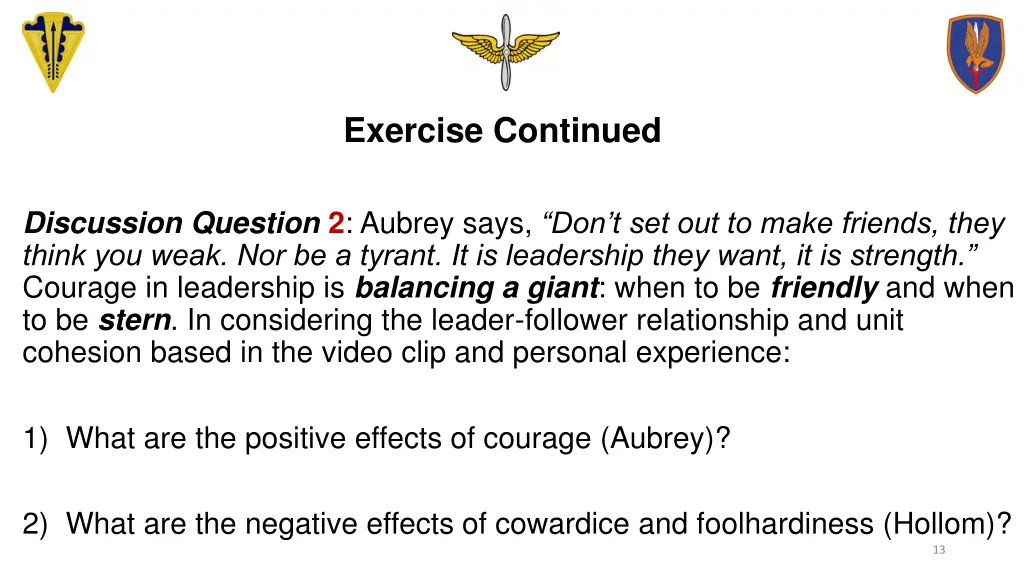 exercise continued