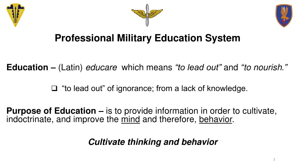 professional military education system