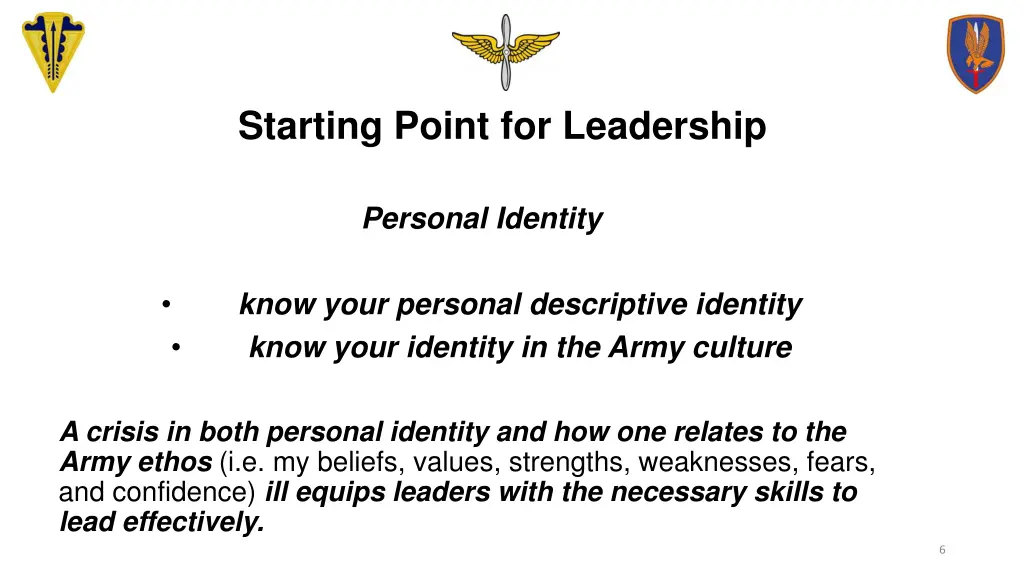 starting point for leadership