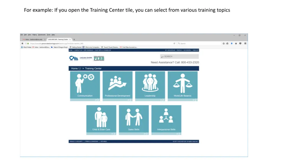 for example if you open the training center tile