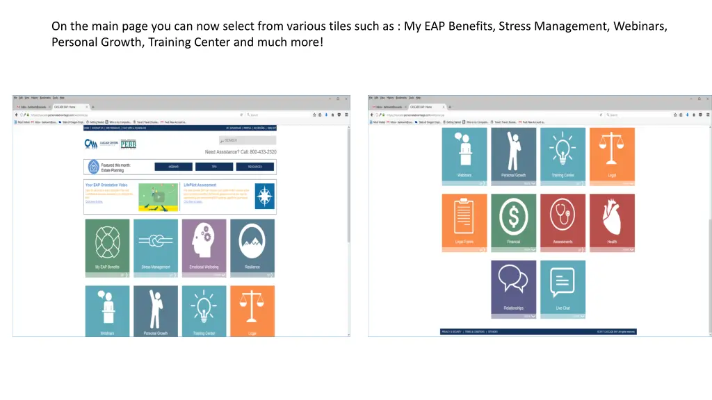 on the main page you can now select from various