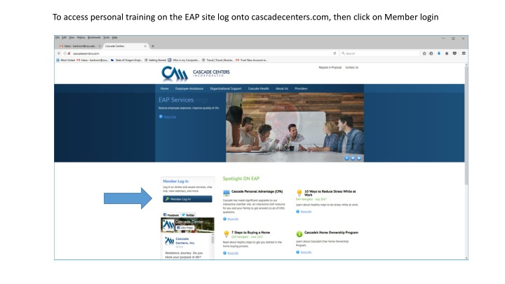 to access personal training on the eap site
