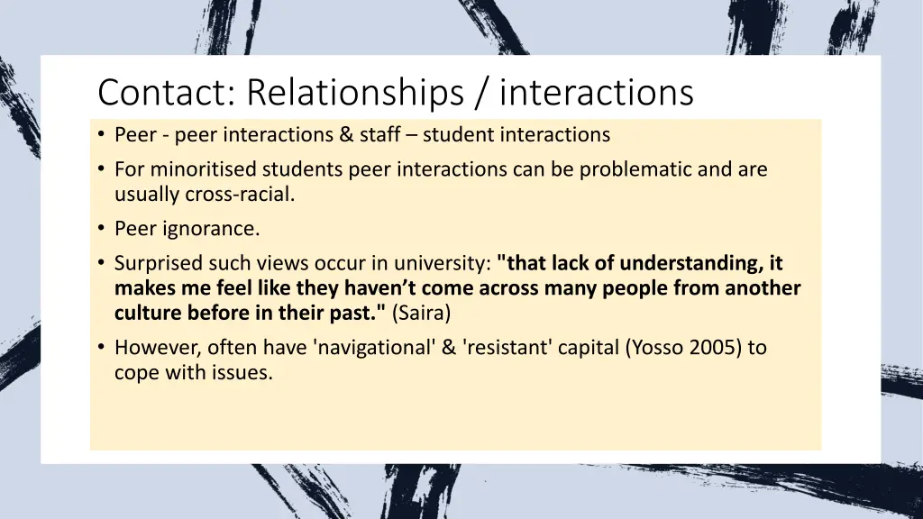 contact relationships interactions peer peer