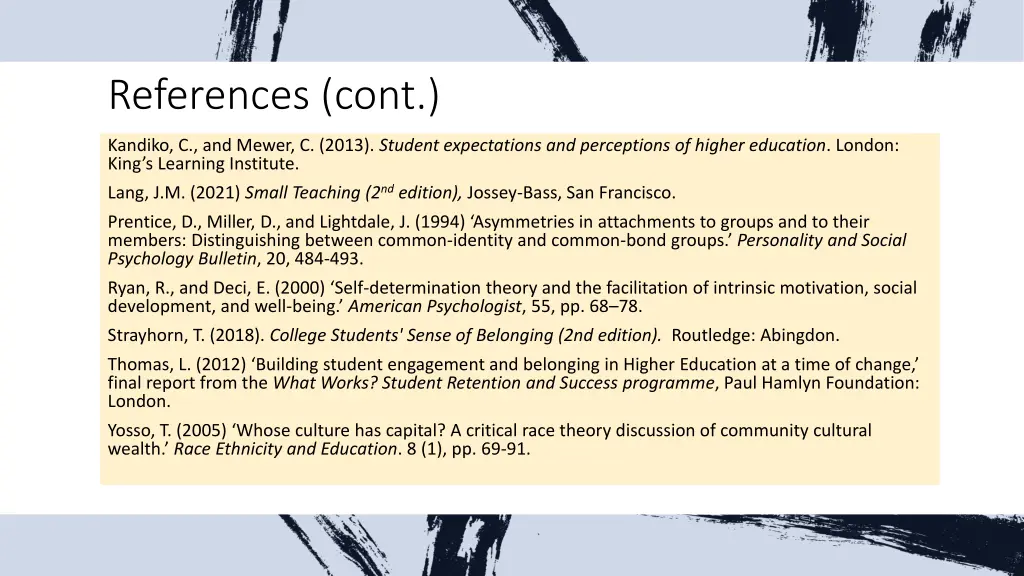 references cont