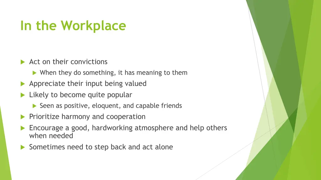 in the workplace