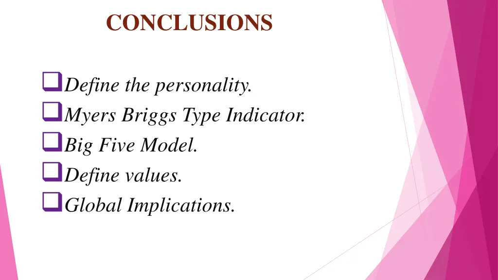 conclusions