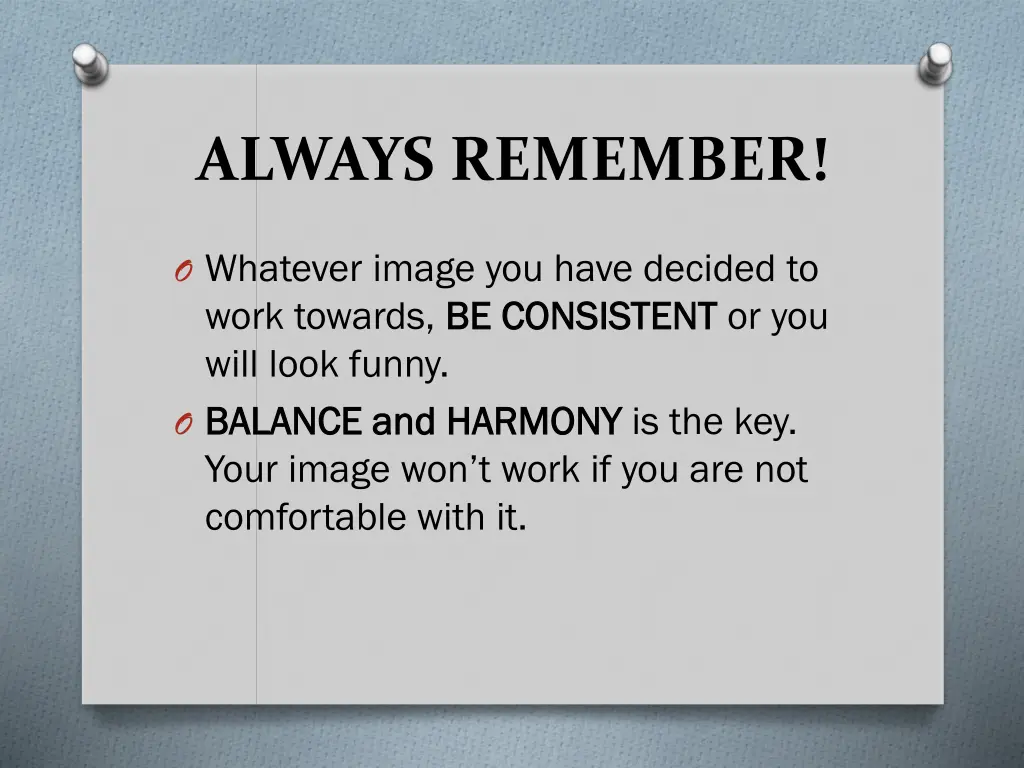 always remember