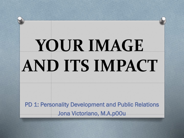 your image and its impact