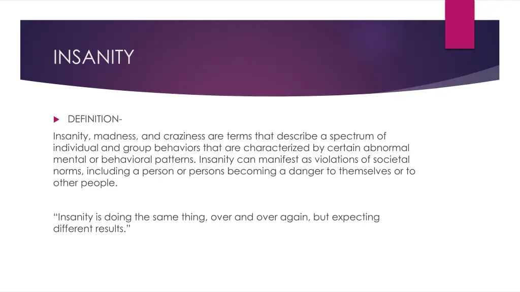 insanity