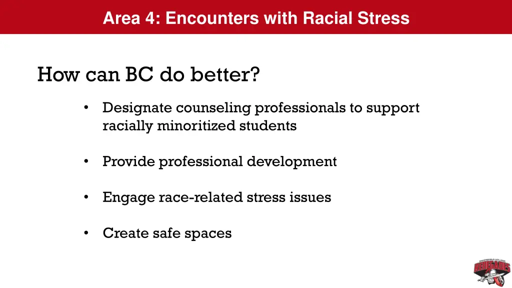 area 4 encounters with racial stress 6
