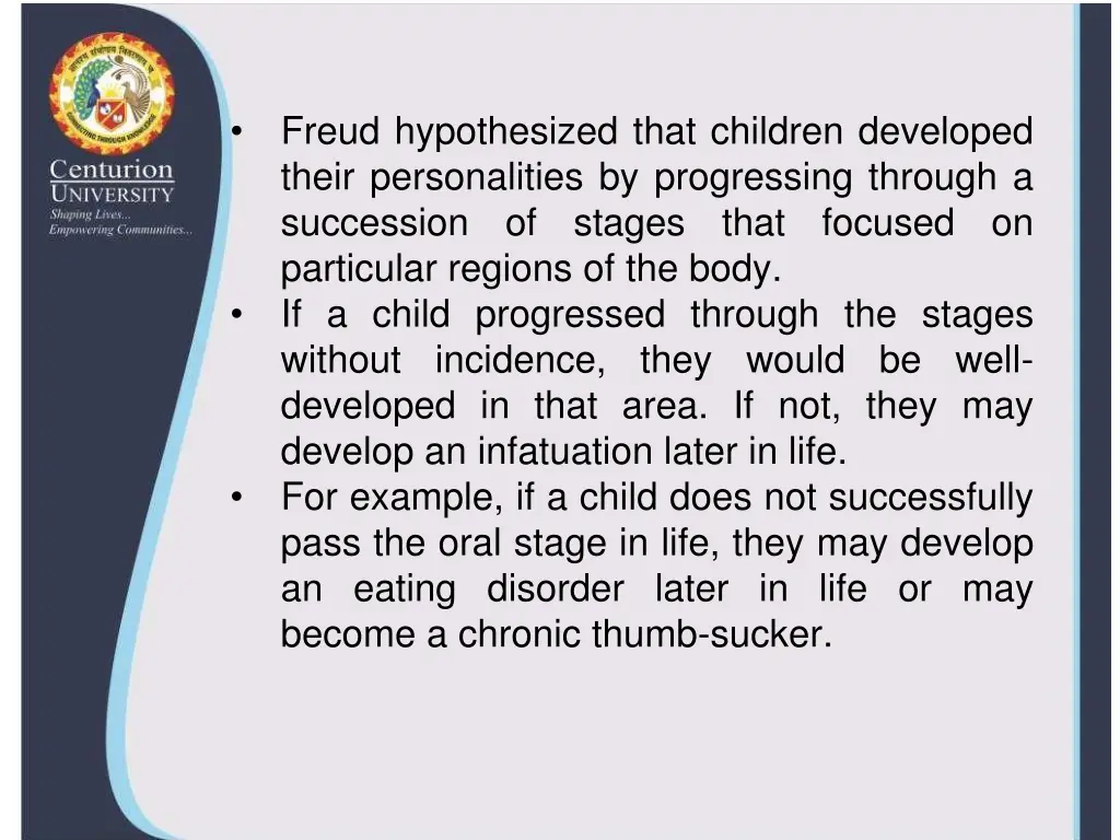 freud hypothesized that children developed their