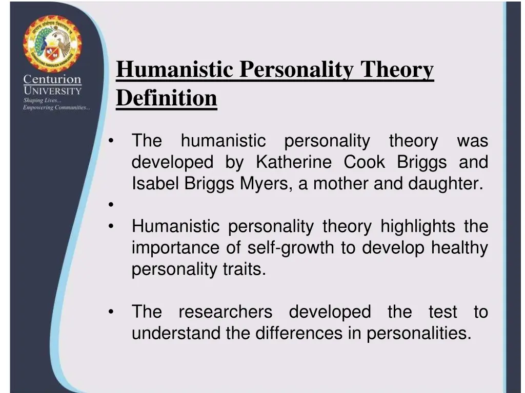 humanistic personality theory definition