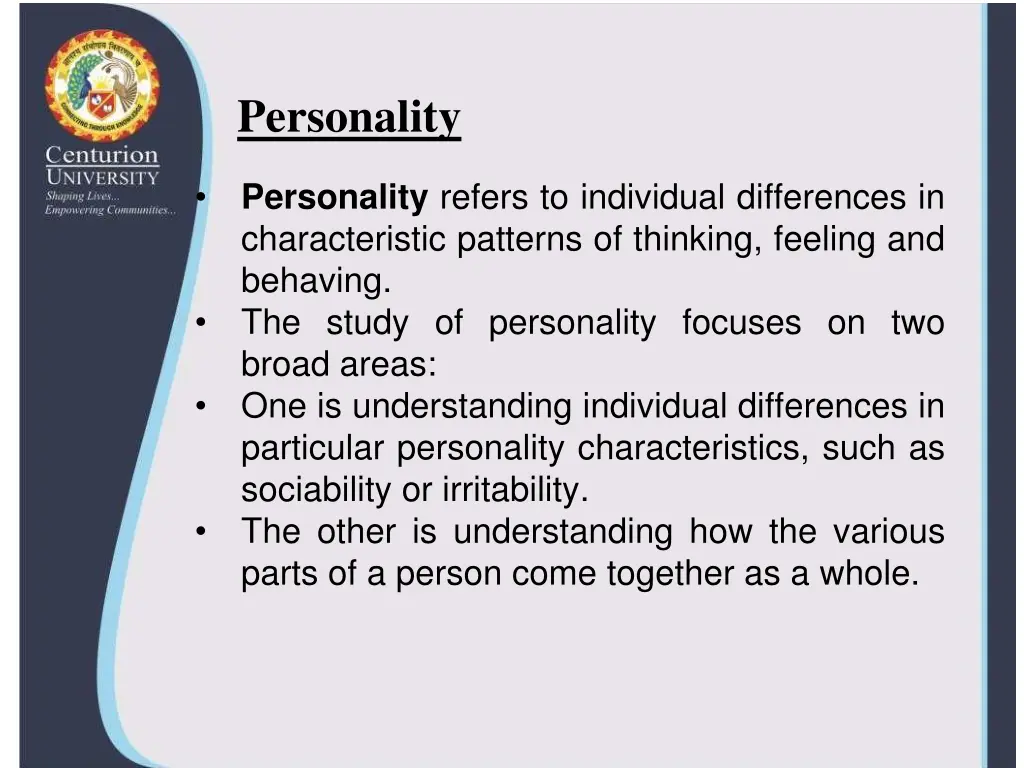 personality