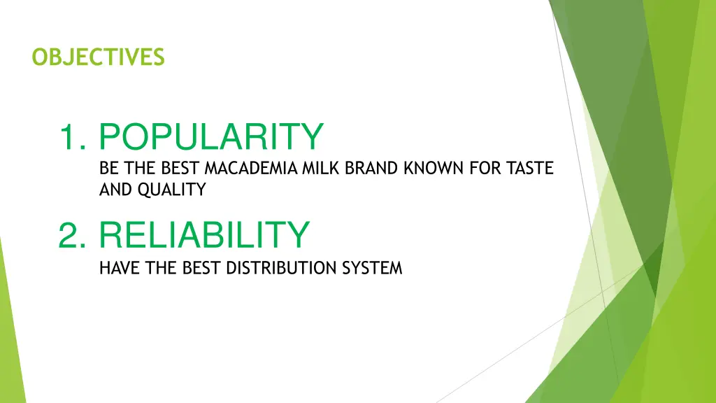 objectives