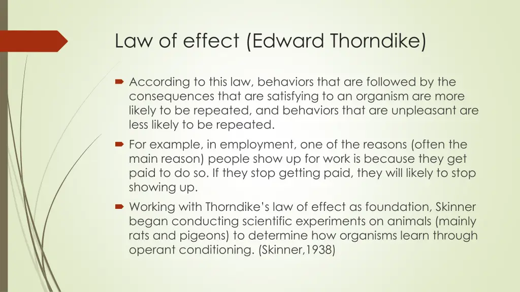 law of effect edward thorndike