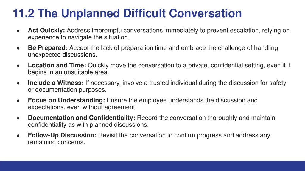 11 2 the unplanned difficult conversation