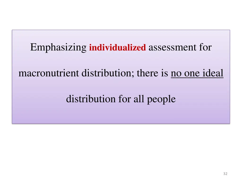 emphasizing individualized assessment for