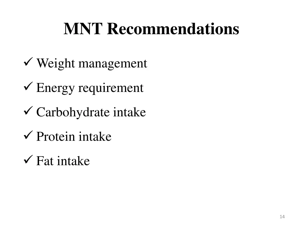 mnt recommendations