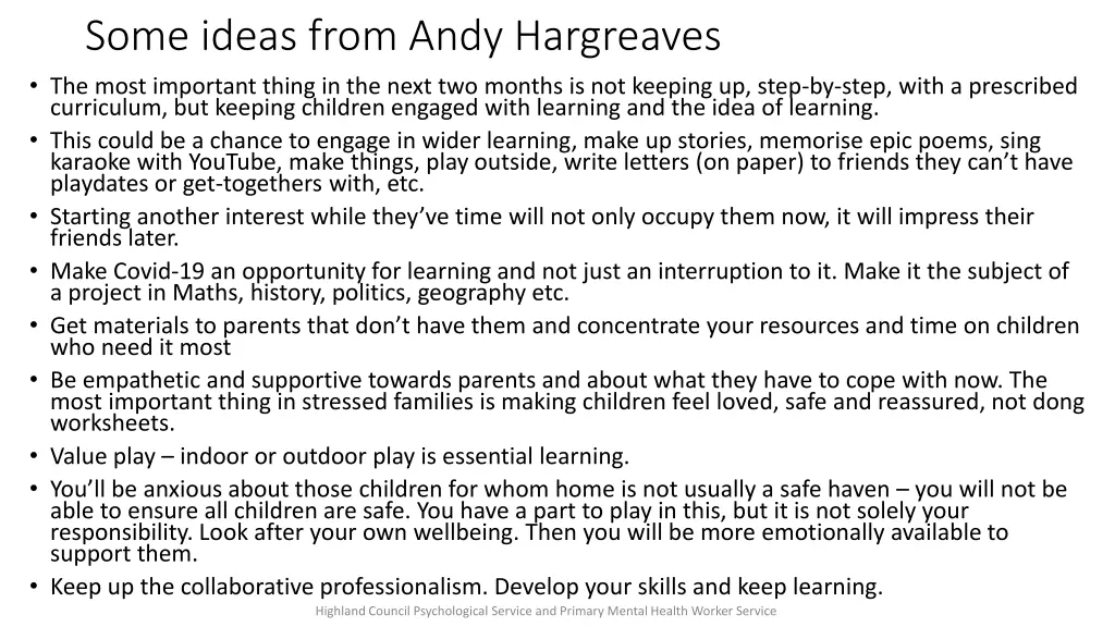 some ideas from andy hargreaves the most