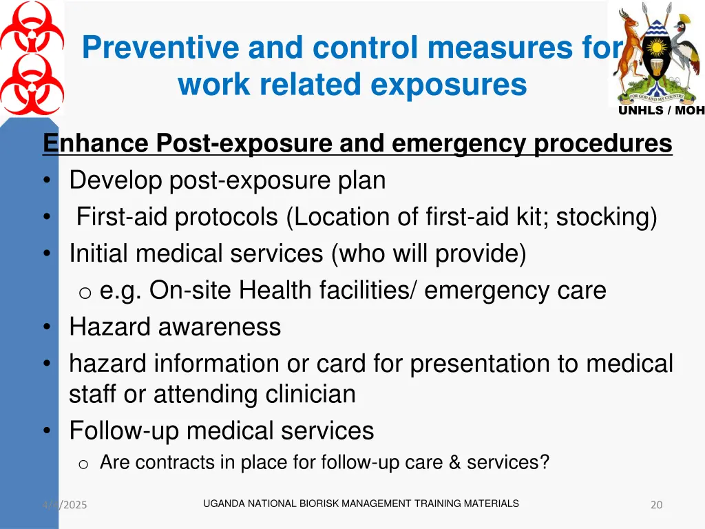 preventive and control measures for work related 4
