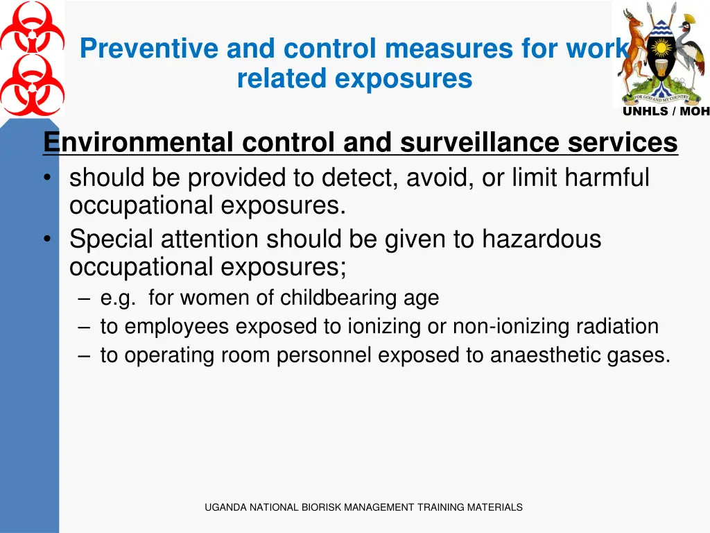 preventive and control measures for work related 5